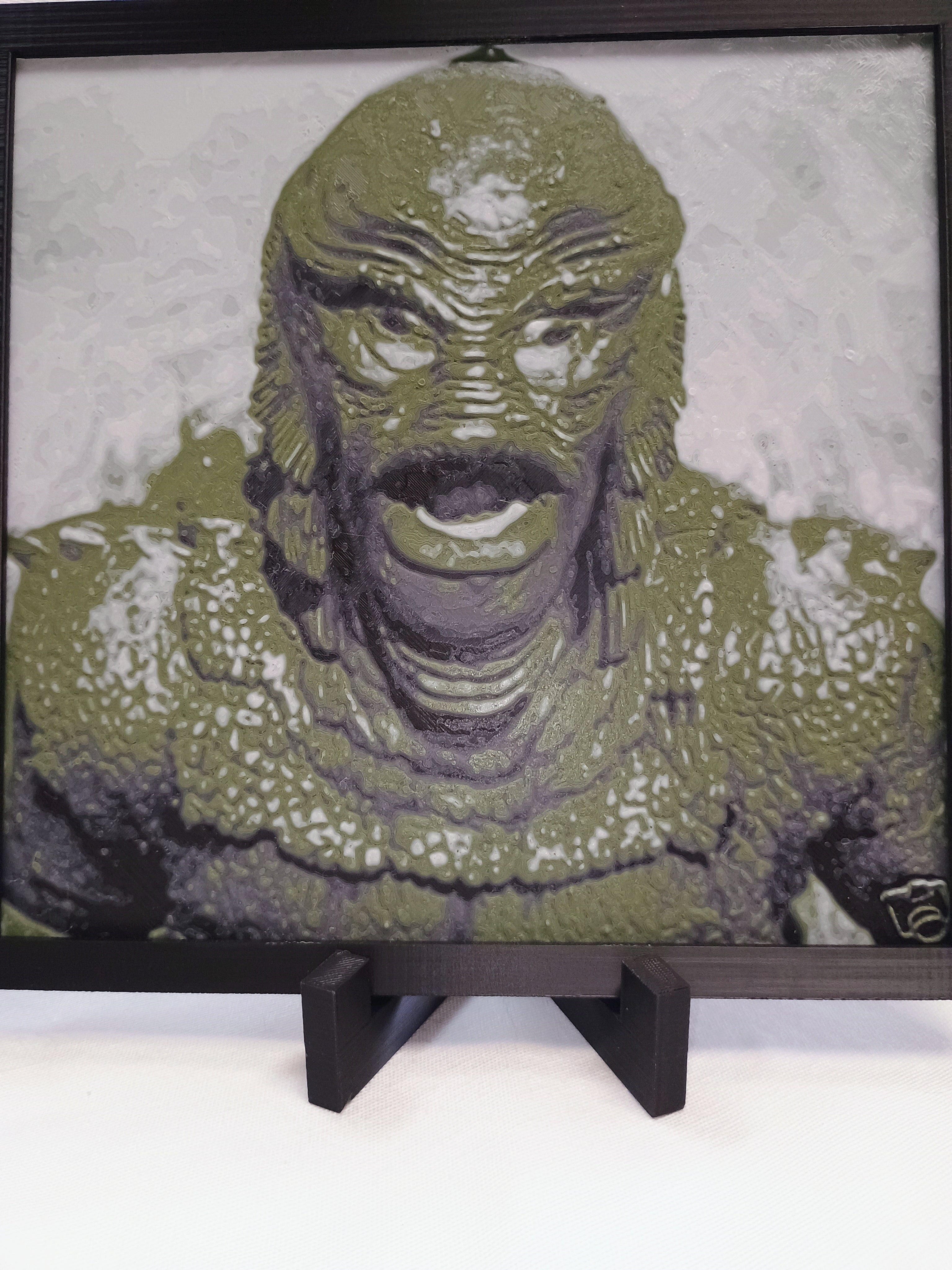 Hueforge 3D Print Of Creature from The Black Lagoon
