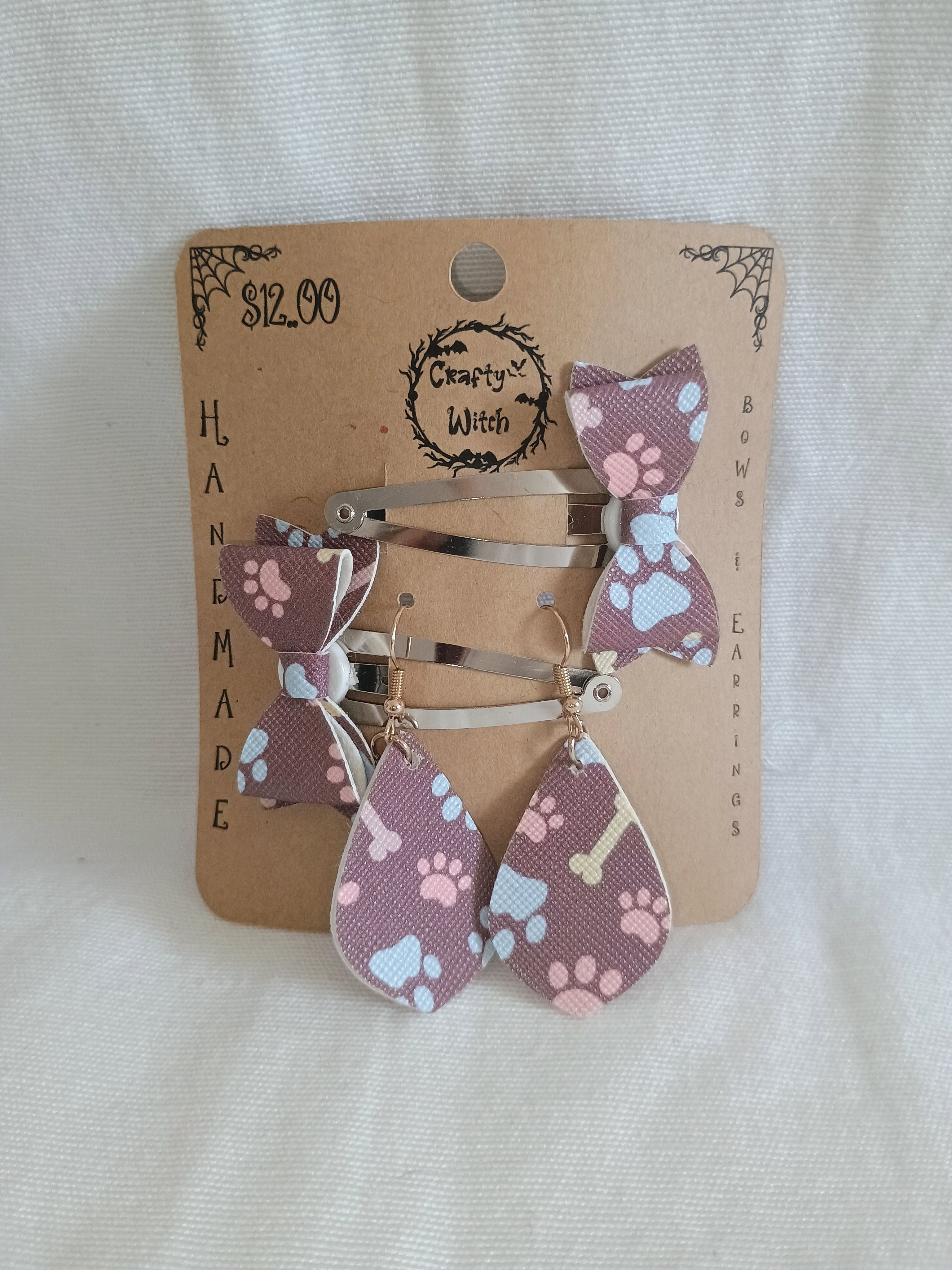 barrettes and earrings