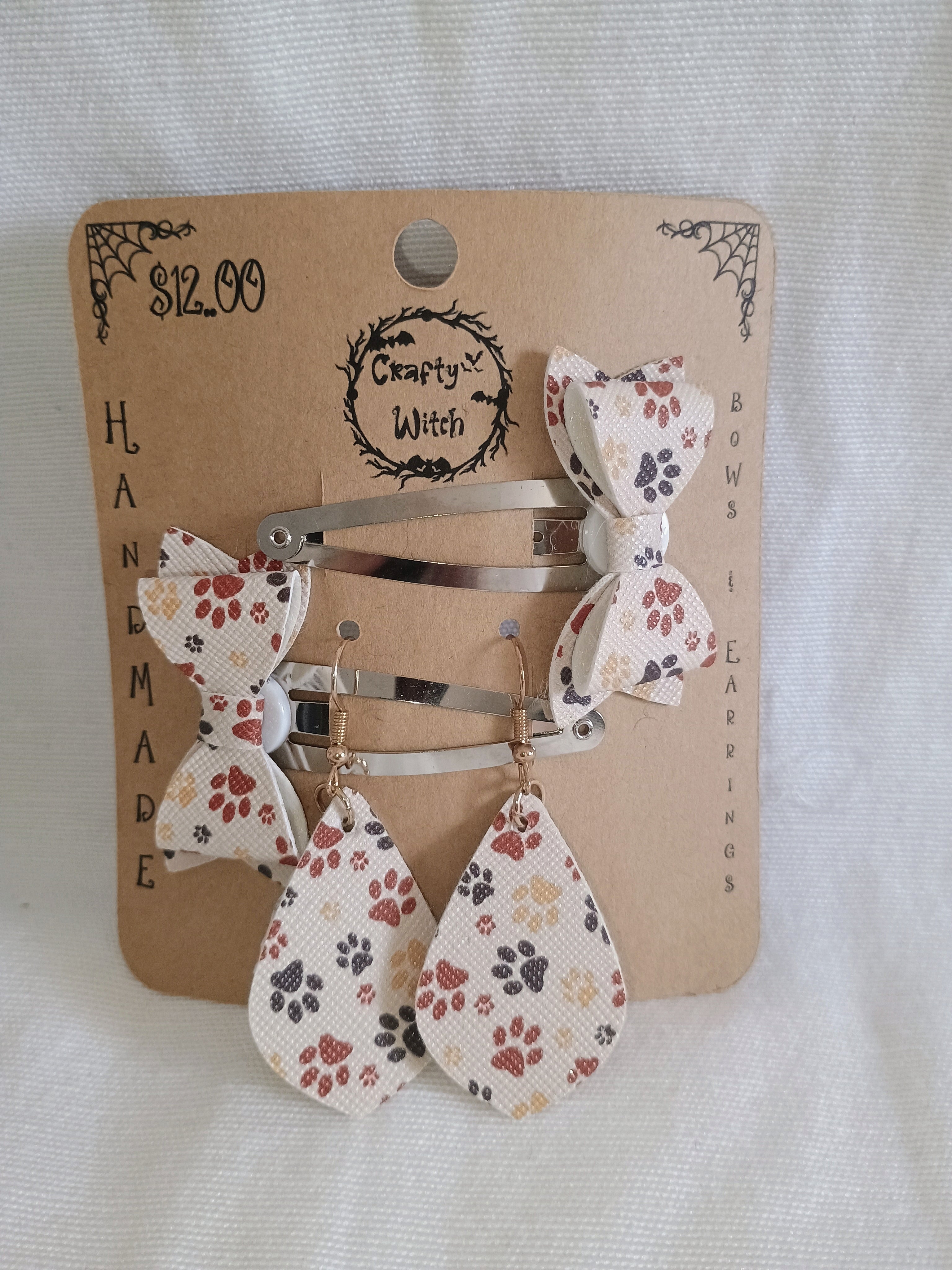 barrette and earing set