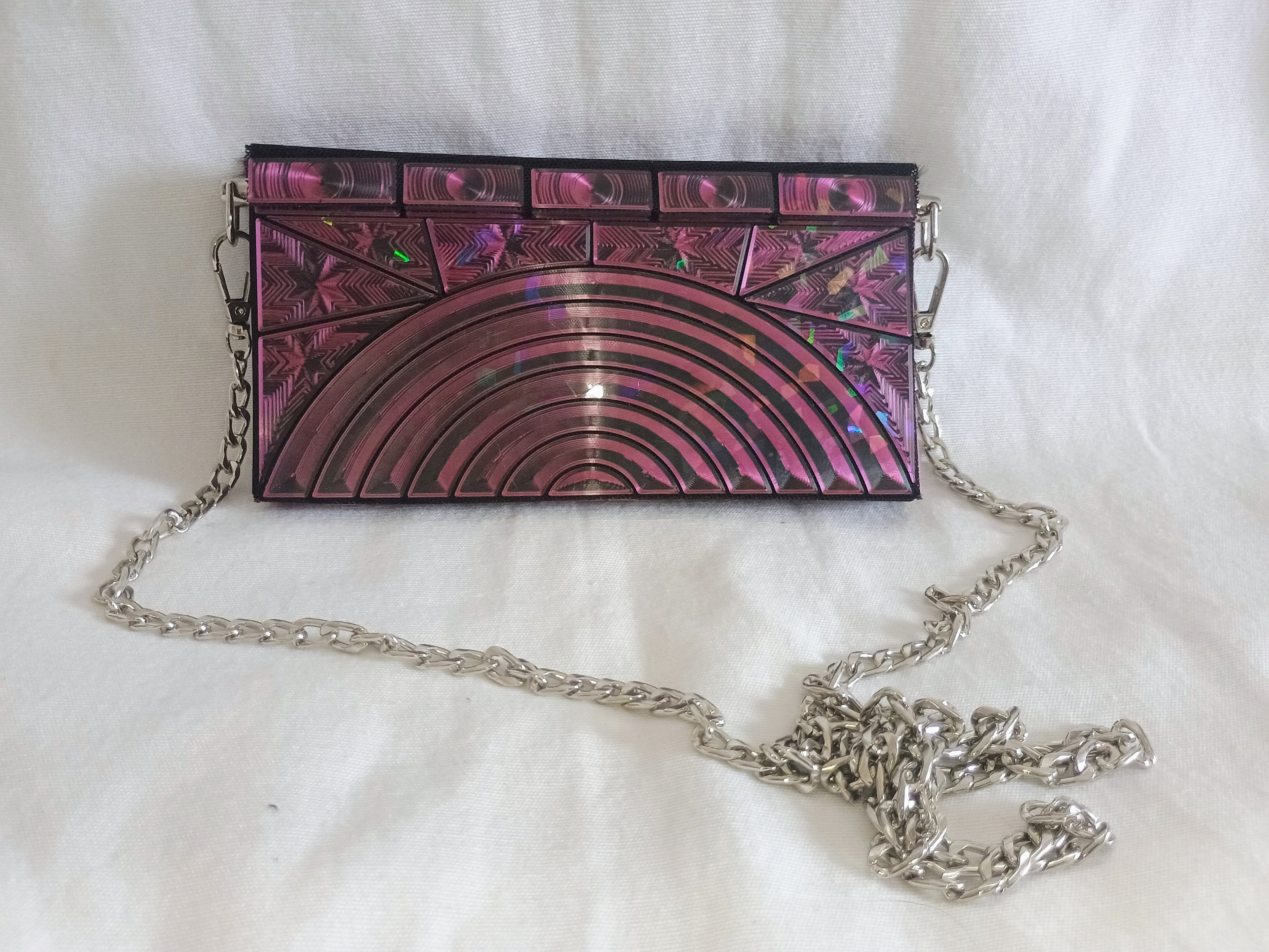 clutch, purse, 3d printed textile